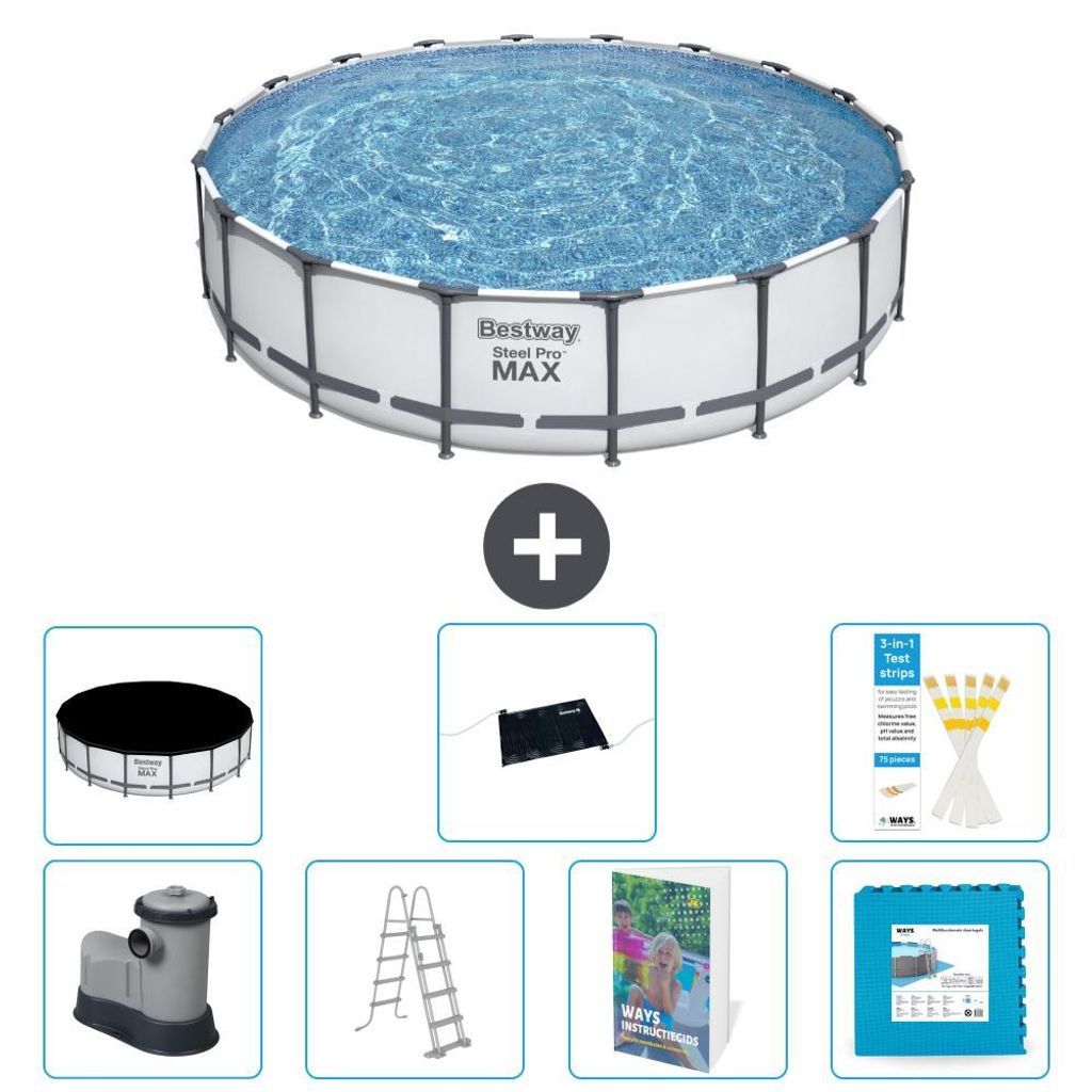 Bestway Steel Pro MAX Rund - 549x122 cm - 8-teilig S621