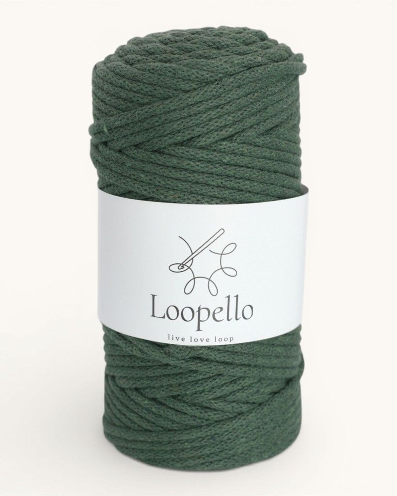 Loopello Baumwollkordel Pro 5 mm 100 m – Flaschengrün Produktbild 