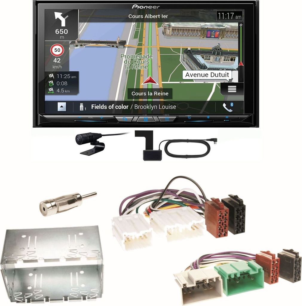 Pioneer AVIC-Z830DAB Navigation USB CD Bluetooth Einbauset für Volvo S40 V40 850