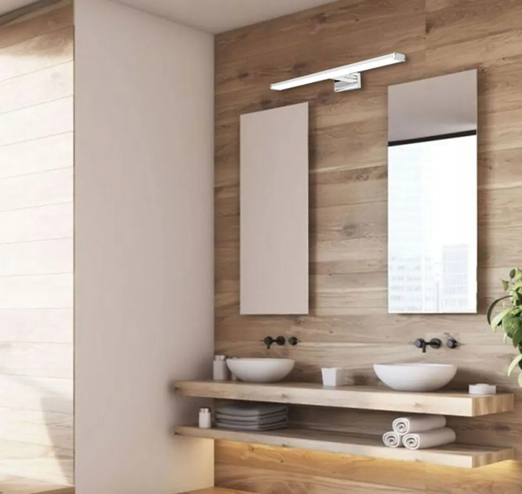 Applique Murale LED 78cm Chrome Brillant - Éclairage Puissant et Économe - 2