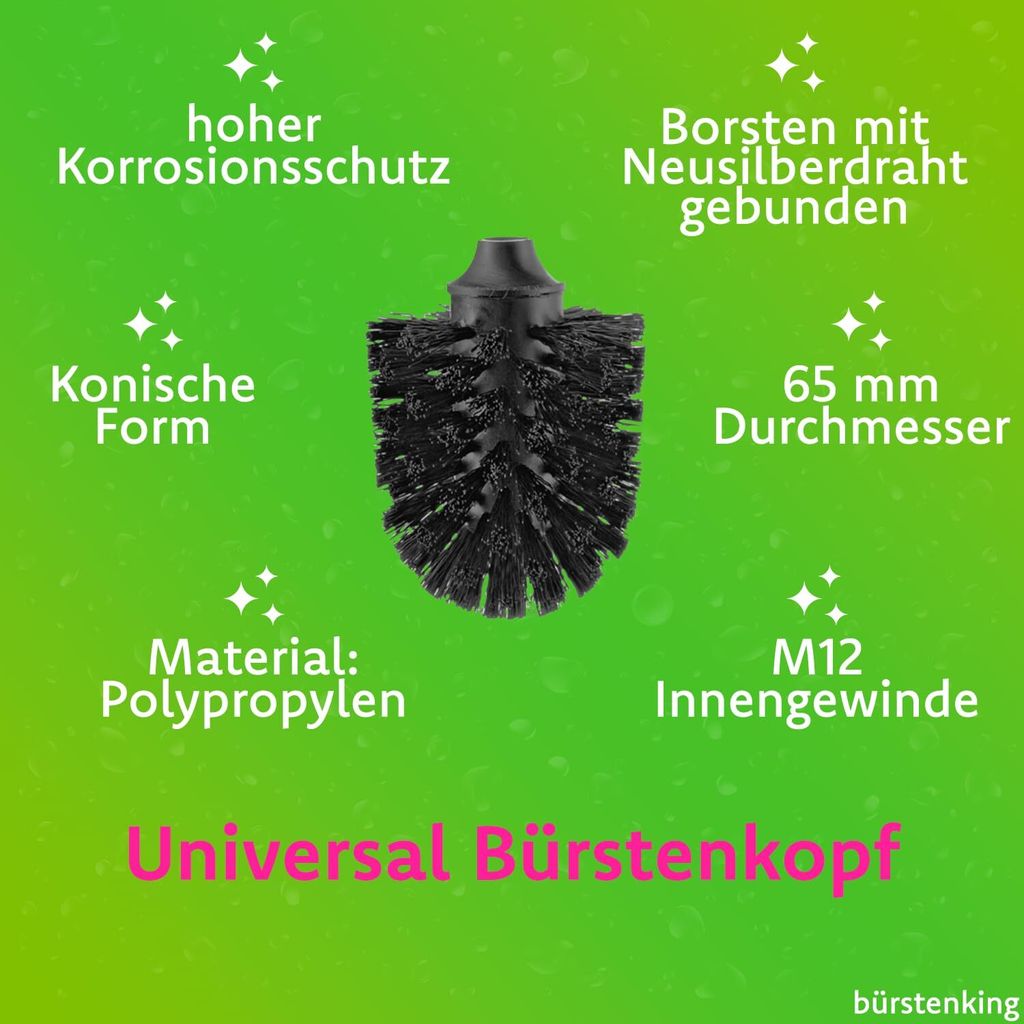 Bürstenking WC Ersatzbürstenkopf, 65 mm, Produktbild 2