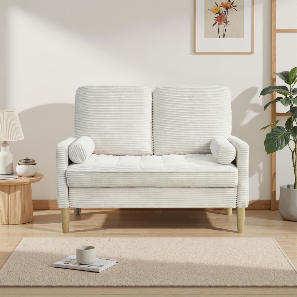 2-Sitzer Loveseat Sofa 121 cm – Skandi-Style Couch in Produktbild 