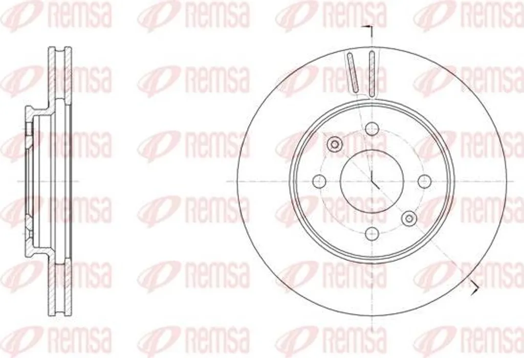 Disque de frein anti-vibration REMSA 61784.10 - Réparez votre Accent/Rio