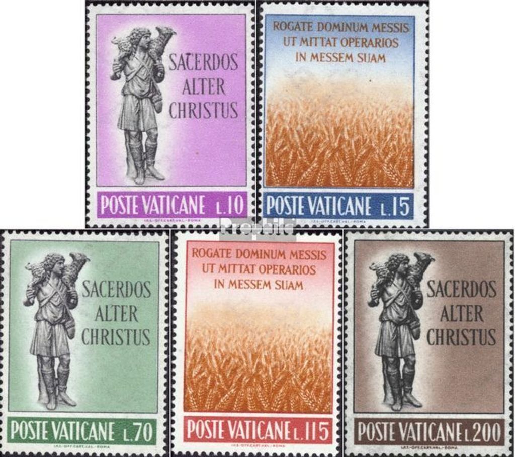 Briefmarken Vatikanstadt 1962 Mi 397-401 (kompl.Ausgabe) gestempelt Priesterliche Berufung