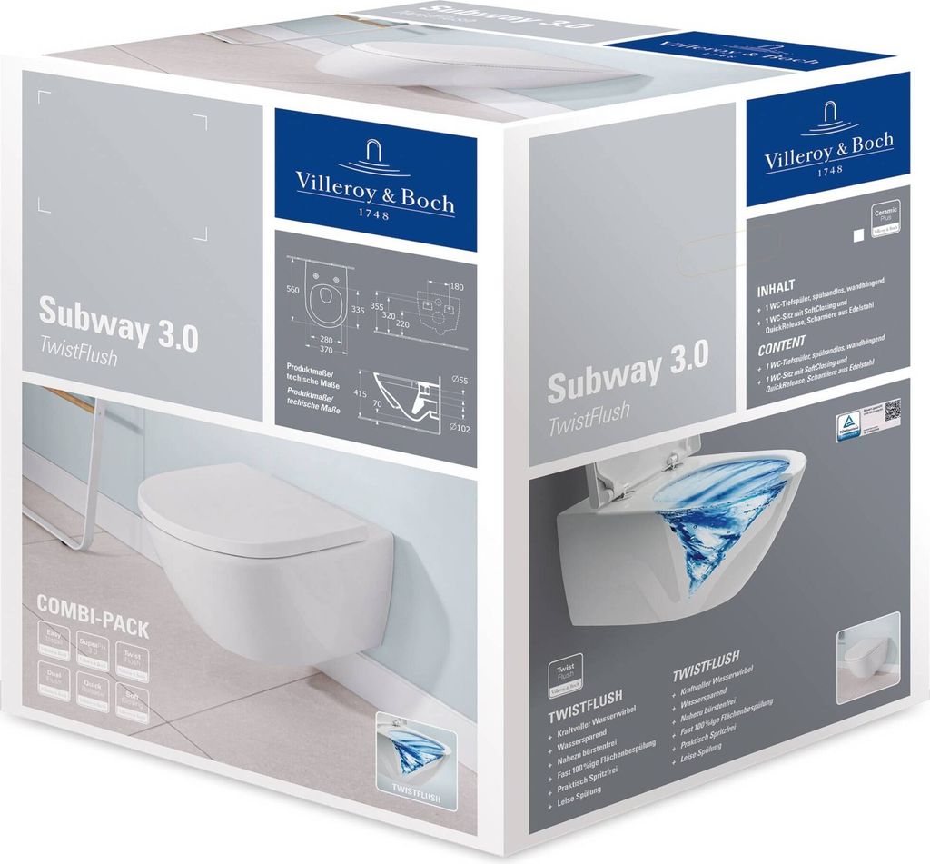 Villeroy & Boch Combi-Pack Subway 3.0 370x560x360mm ov Produktbild 