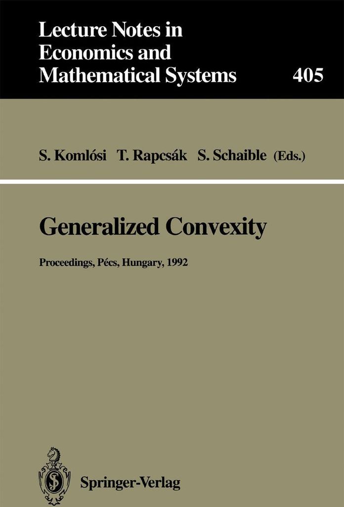 Generalized Convexity
