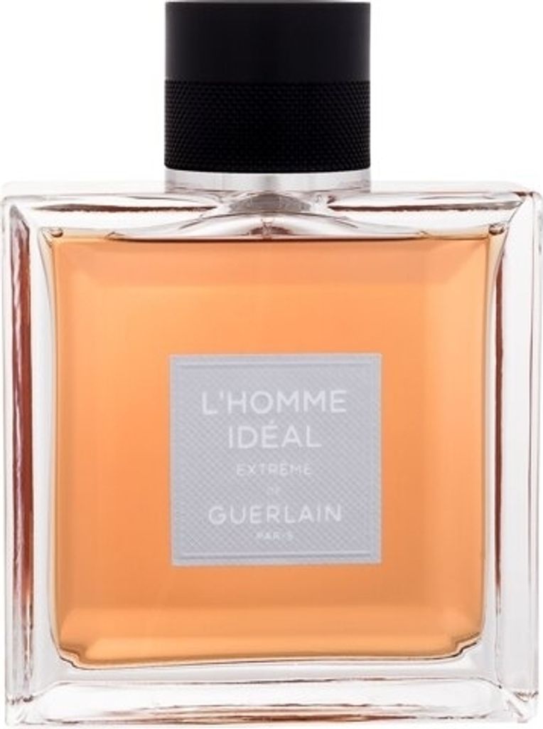 A bottle of Guerlain L'Homme Idéal Extreme Eau de Parfum for men.