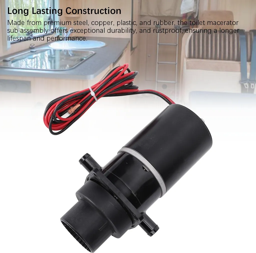 Kit sottogruppo maceratore elettrico per WC 37010-1000 Pompa motorizzata 12 V di ricambio per la serie 37010 - 5