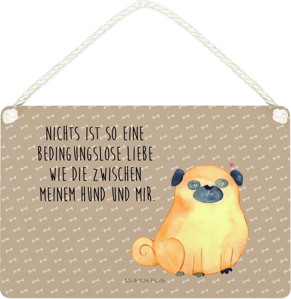 Mr. & Mrs. Panda Deko Schild Mops DIN A4 - Hundeglück - Geschenk, Holzschild, Spruchschild, Liebe, Hund, Knuffig, Türschild, Sprüche, holzbild, ...