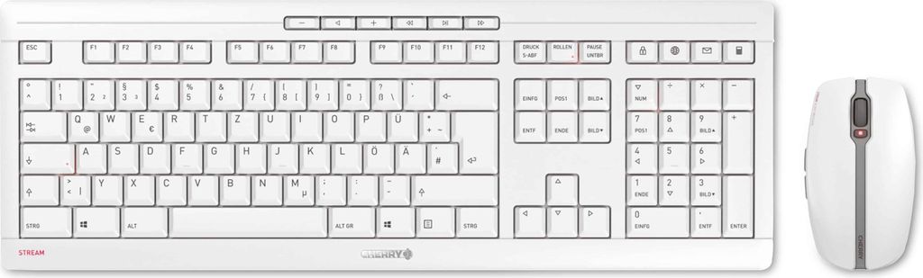 Cherry Desktop STREAM [DE] Wireless grigio chiaro Germania Immagine del prodotto 