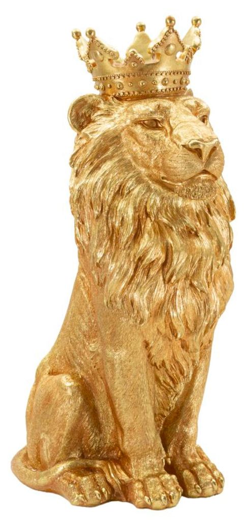 Mauro Ferretti Dekofigur König Löwenmantel 30x42x74 cm gold Produktbild 