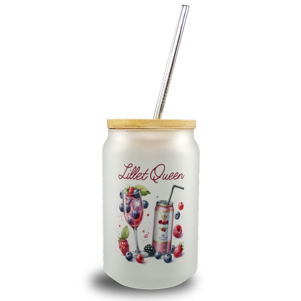 Lillet Queen Trinkglas mit Bambusdeckel Produktbild 