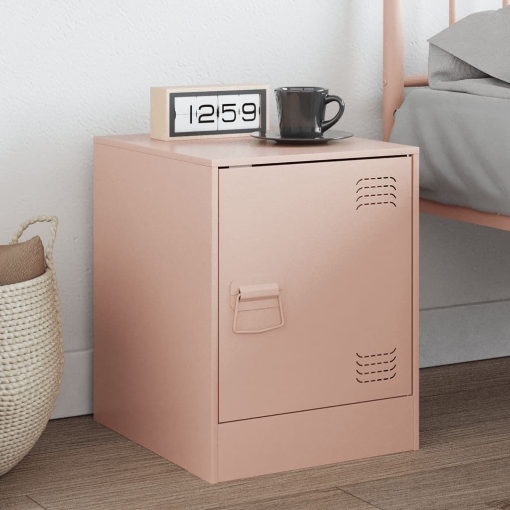 Maison Exclusive - Nachttisch Rosa 34,5x39x44 cm Stahl