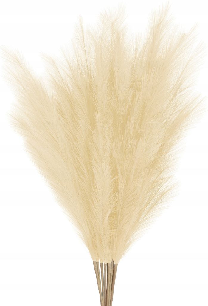 AFAMITOO Künstliches Pampasgras 6 Stück - 45cm Vasefüller In Weiß/Schwarz/Grau