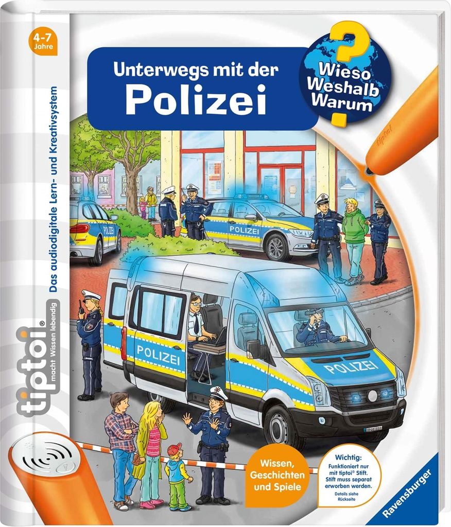 Ravensburger tiptoi Buch Wieso? Weshalb? Warum? Bd. 22, Unterwegs mit der Polizei
