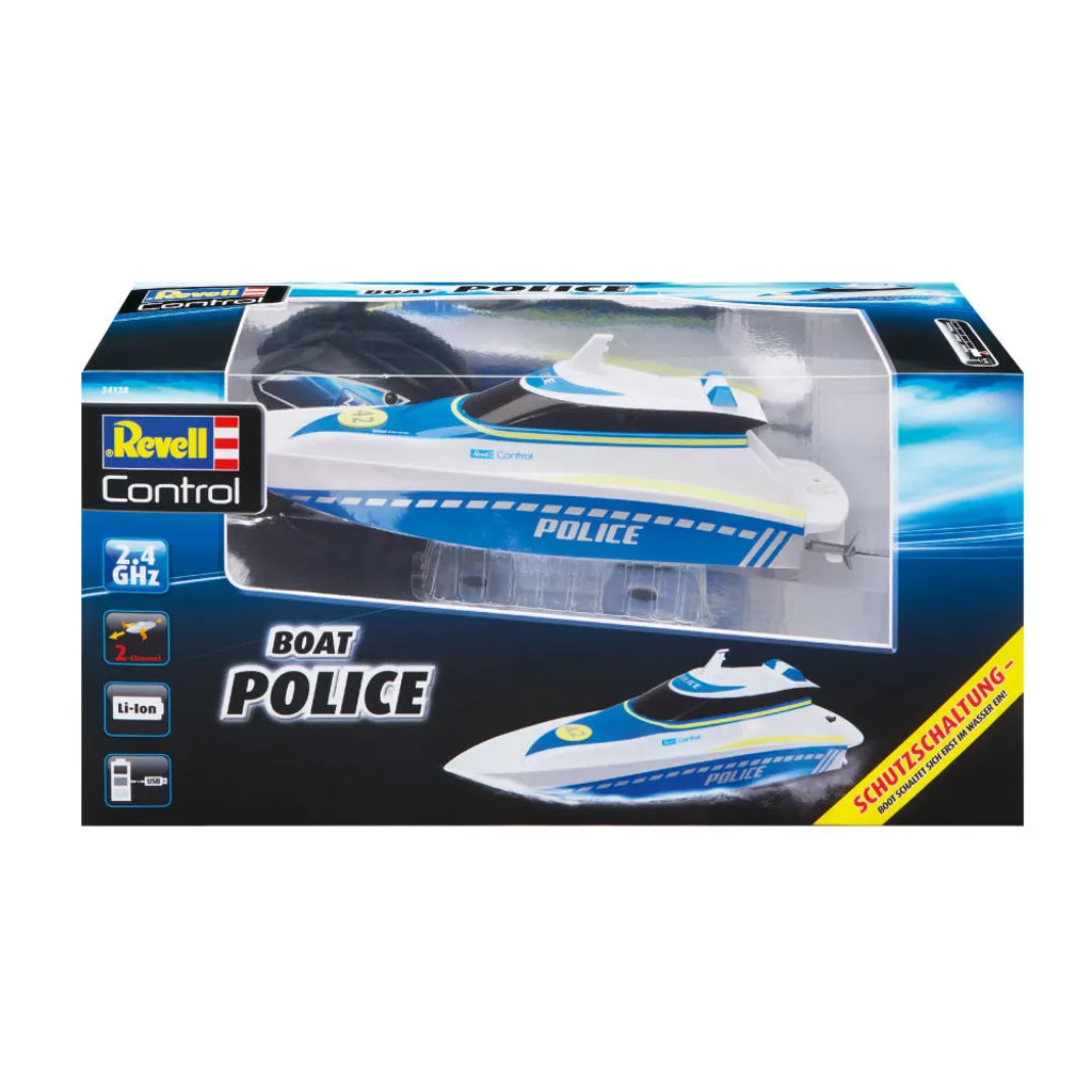 Bateau Police Revell RC - Vedette Intervention Télécommandée 24 cm