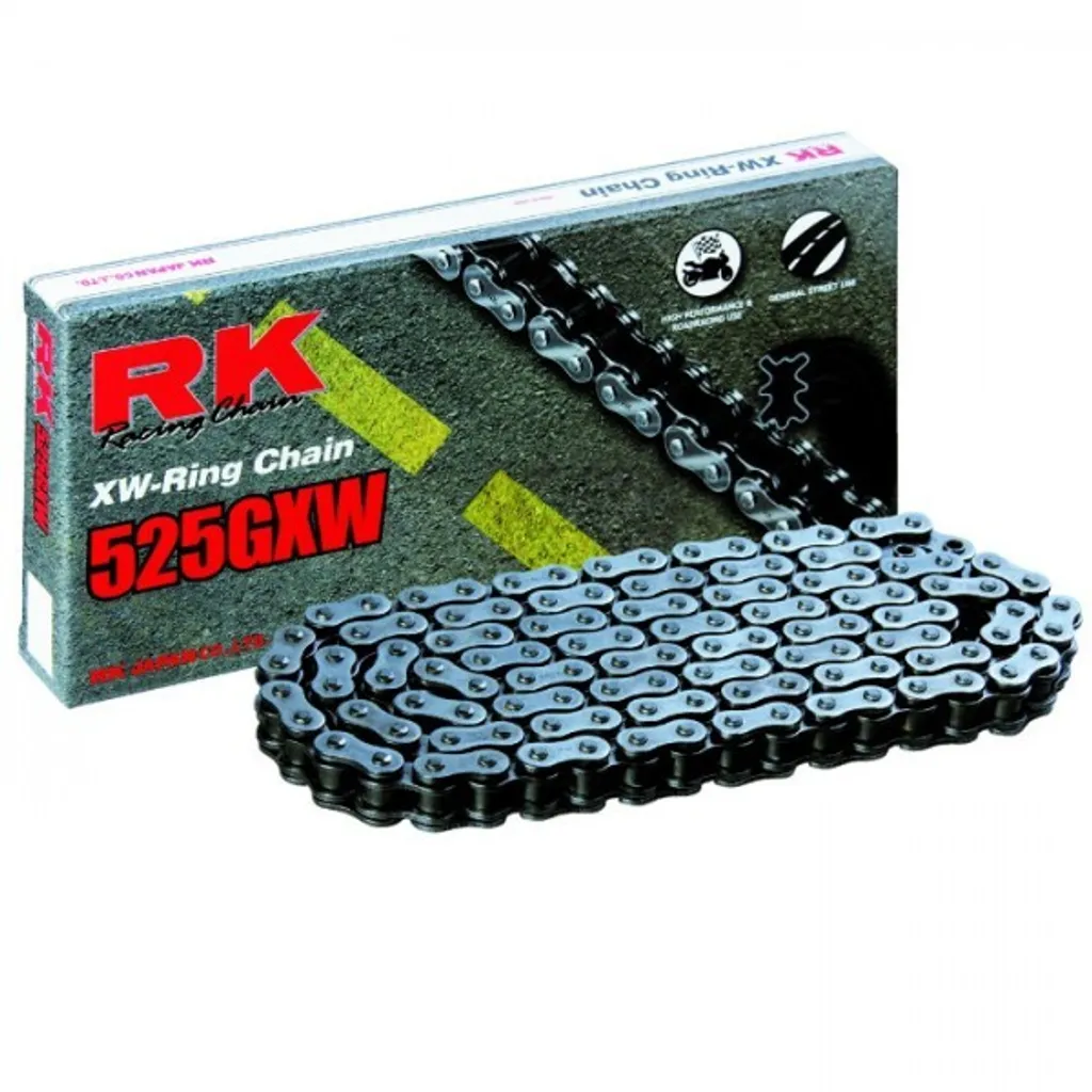 Chaîne Moto 525GXW RK 096 Maillons Idéale pour Remplacement Kit Chaîne