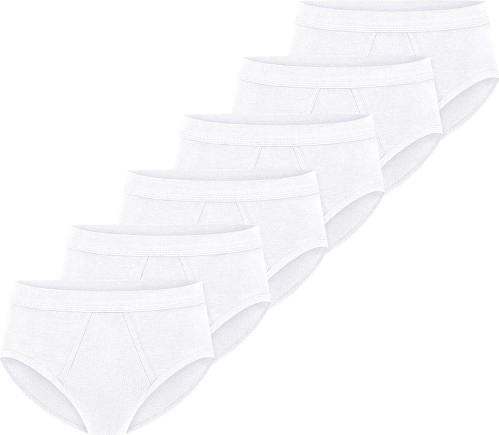 Schiesser 6er Pack Baumwolle Essentials Feinripp Sportslip / Unterhose Mit komfortablem Softbund und Eingriff, In hochwertiger, bequemer Feinripp-Q...
