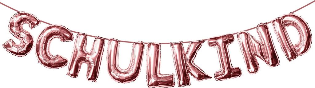Oblique Unique Schulkind Folienballon Girlande Produktbild 