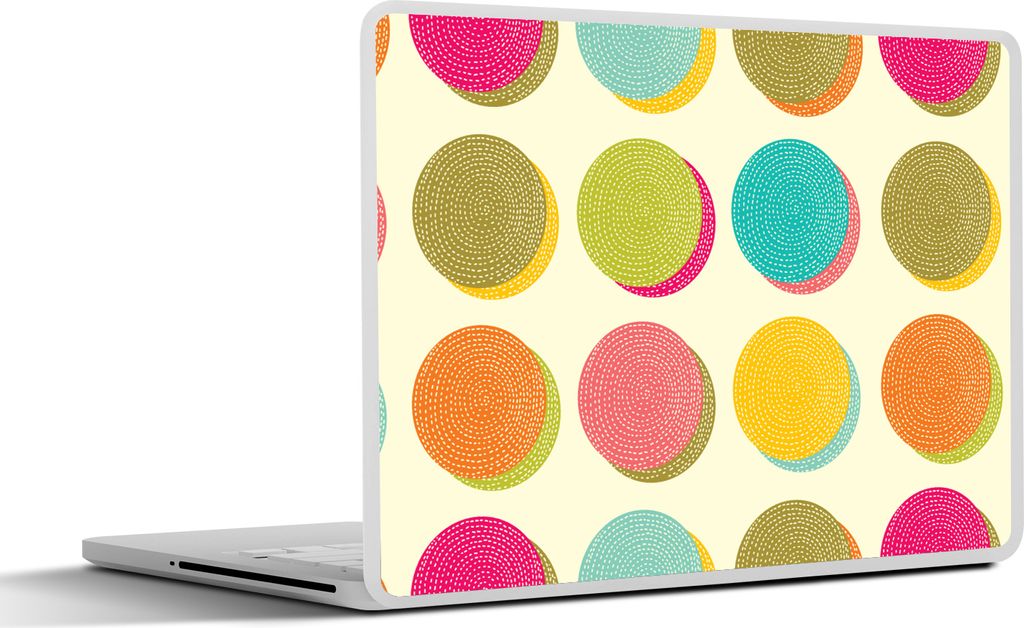 MuchoWow Laptop Aufkleber Sticker Cover Retro - Bohème - Muster - Tupfen 32.5x23.5 cm - Sticker für Laptop - Selbstklebend
