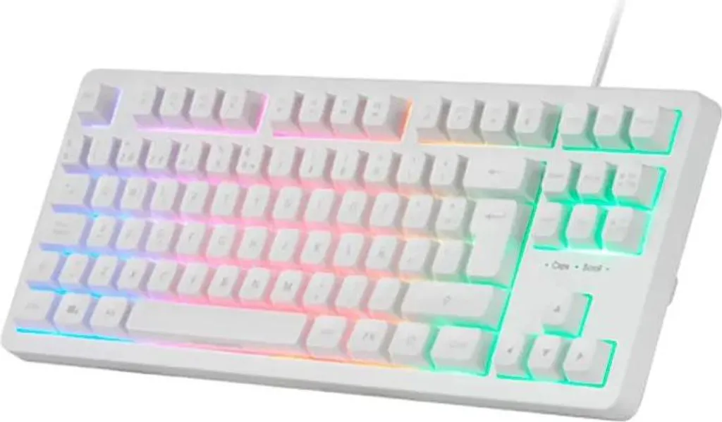 Clavier Gamer TKL RGB Blanc AZERTY MK023 Mars Gaming Design Compact