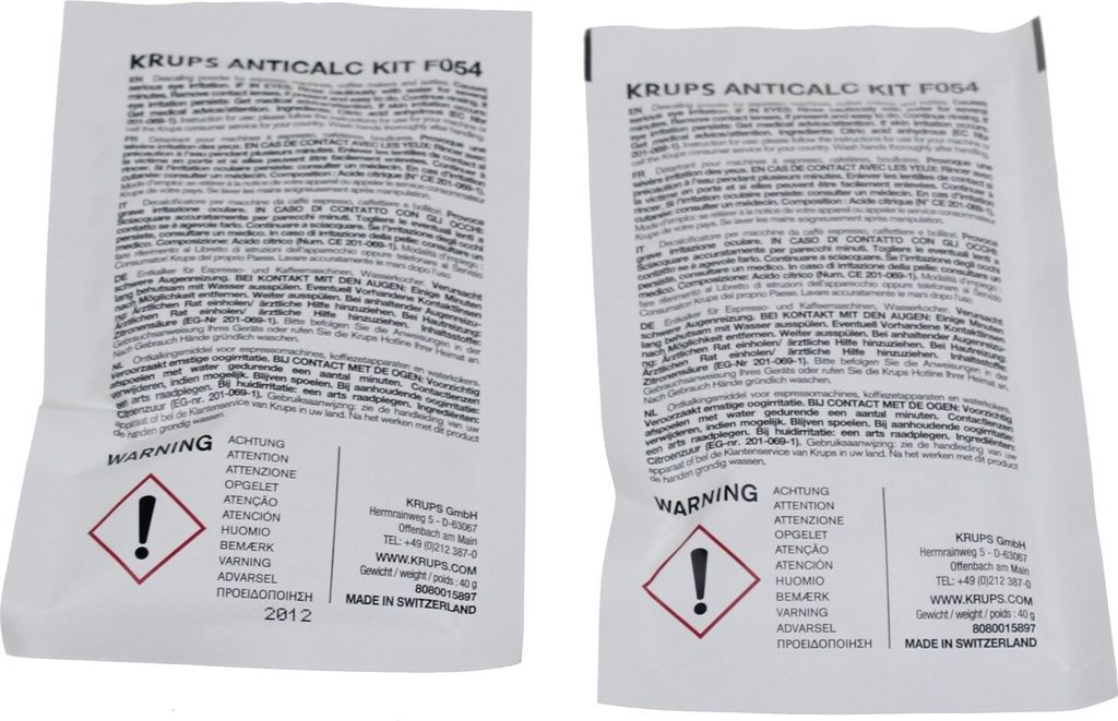 Krups F054001B descaler Domestic appliances Powder Produktbild 