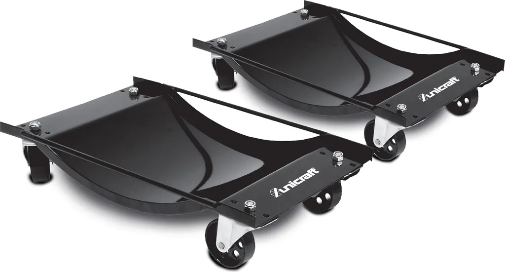 Chariots de manutention robustes PRW 450 UNICRAFT par paire noir