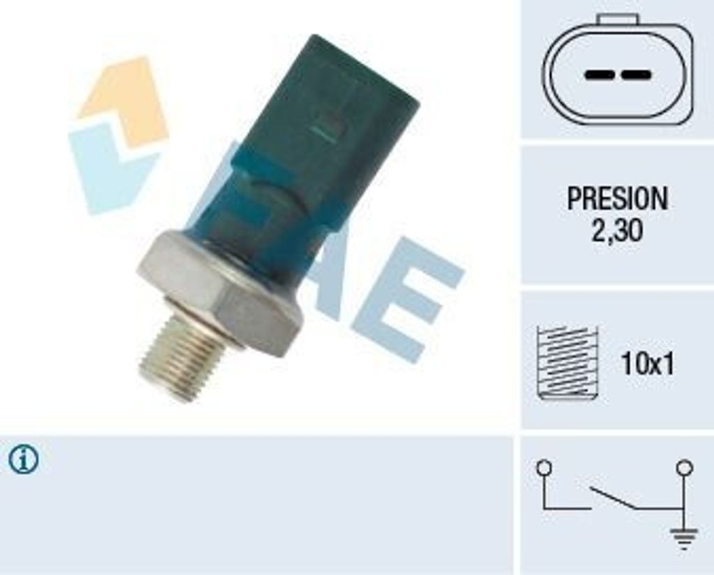 FAE 12891 Öldruckschalter Öldrucksensor für VW Touareg (7LA, 7L6, 7L7) Touareg (7P5, 7P6) Phaeton (3D1, 3D2, 3D3, 3D4, 3D6, 3D7, 3D8, 3D9) für ...