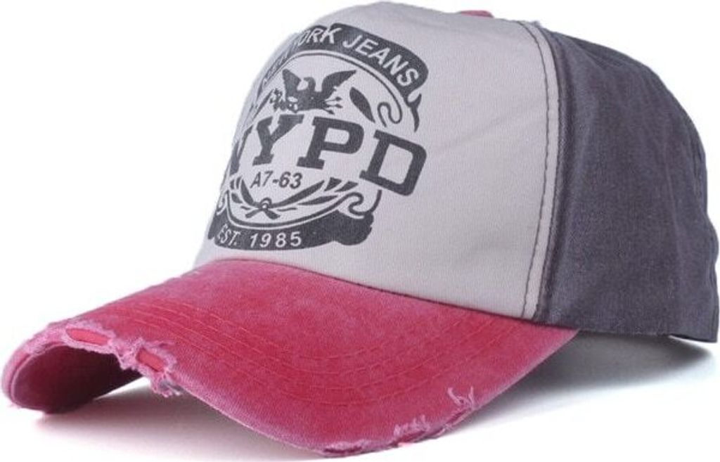 Kappe NYPD - Vintage Braun/Rot für Sport & Freizeit KP3821