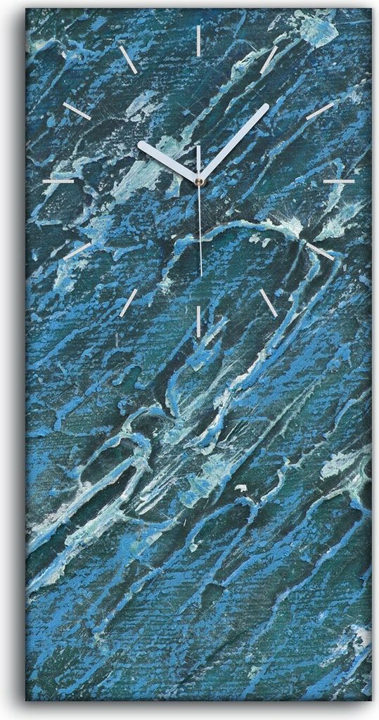 Wandbild Leinwand Bilder mit Uhr Geräuschlos 30x60 Malerei Abstrakte Kunst - weiße Hände