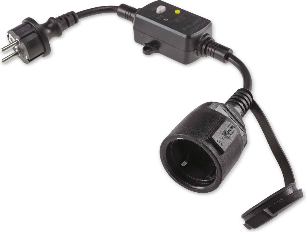 Fehlerstromschutzadapter 230V, Schutzkontakt, 30mA IP44