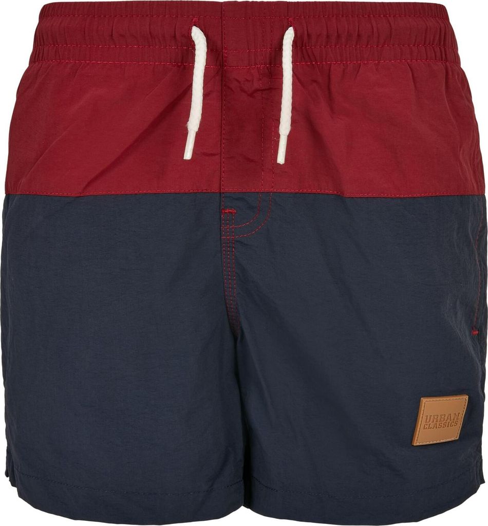Boys Block Swim Shorts navy/burgundy 110/116