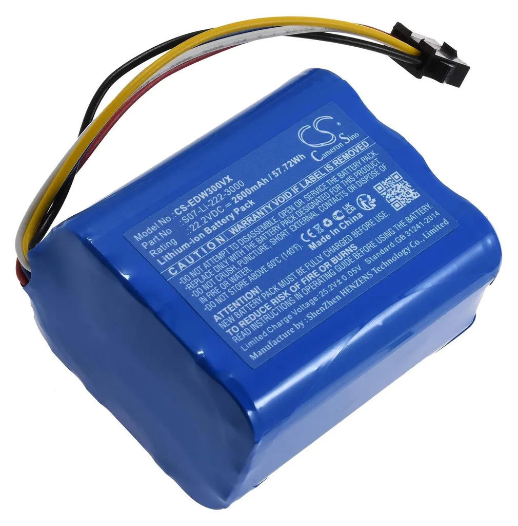 Batterie Ecovacs Type S07-Li-222-3000 de 3000mAh pour Aspirateur Robot