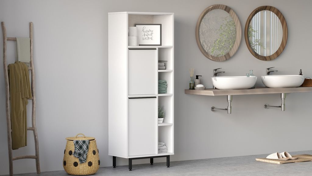 Skye Decor, On10C-W, Badezimmerschrank, 100 % Produktbild 