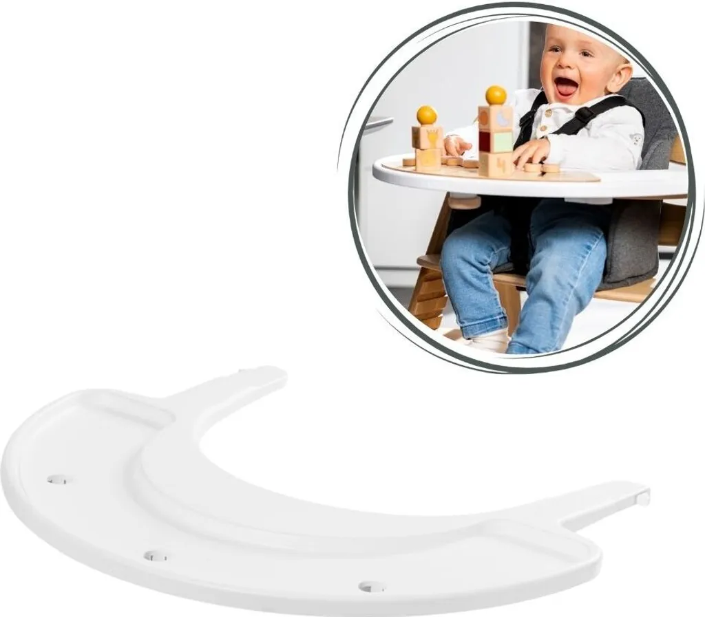 Plateau de Jeu pour Chaise Haute Hauck Arketa en Plastique Robuste et Gris