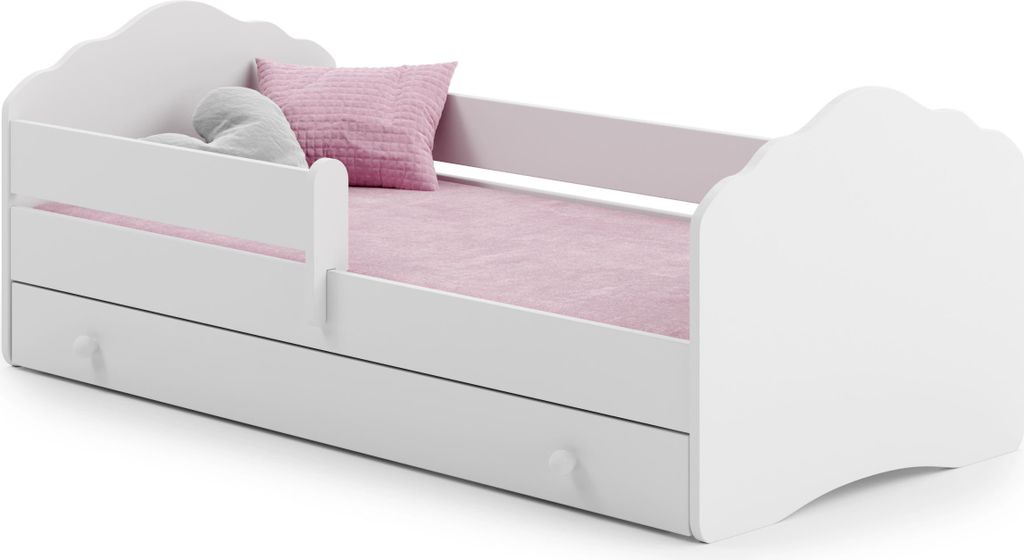 Łożko dziecięce FALA z szufladą i barierką 160x80 Zdjęcie produktu 