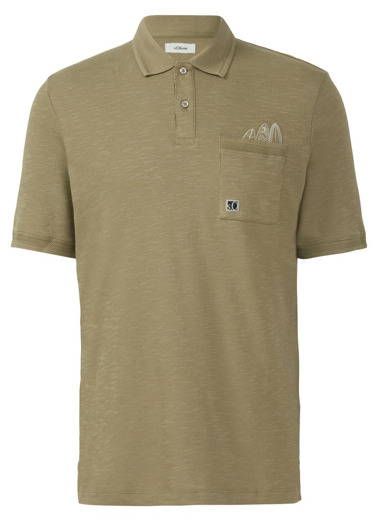 S. Oliver Polo-Shirt für Herren Grün XL Regular Fit mit klassischem Polokragen und Brusttasche