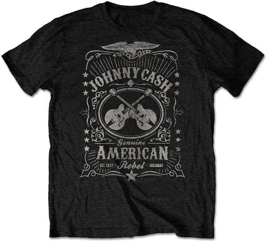 Johnny Cash American Rebel 2 Black L T-Shirt