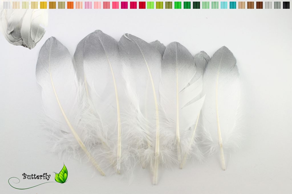 50 Stück Natürliche Gänsefedern 10-15 Cm - DIY Bastelfedern Für Hochzeit, Deko & Geschenke In Weiß, Türkis, Gold