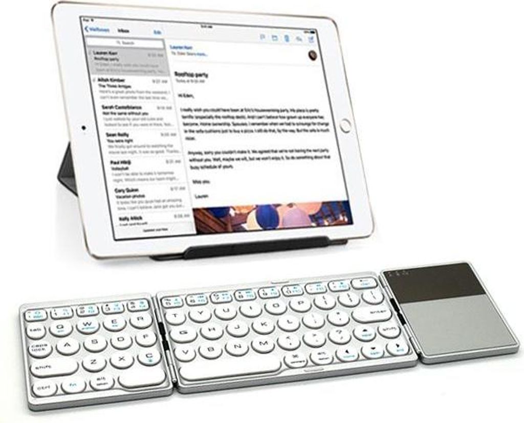 Bezdrátová klávesnice pro tablet s touchpadem, skládací, Obrázek produktu 