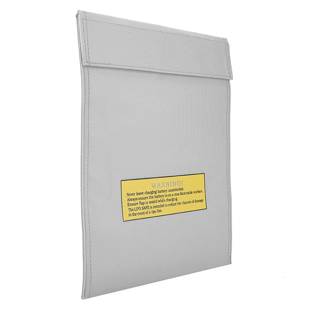 Lipo - 2 Borse Protettive Ignifughe Per Batterie LiPo Con Cerniera - 200 X 155 X 95 Mm - Ricarica E Trasporto Sicuri