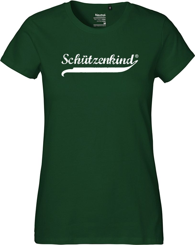 Hellweg Druckerei Frauenshirt Schützenkind Vintage Geschenk Mens T-Shirt Bottle Green Größe L Bio Baumwolle Fairtrade Schützenkind Vintage Übe...