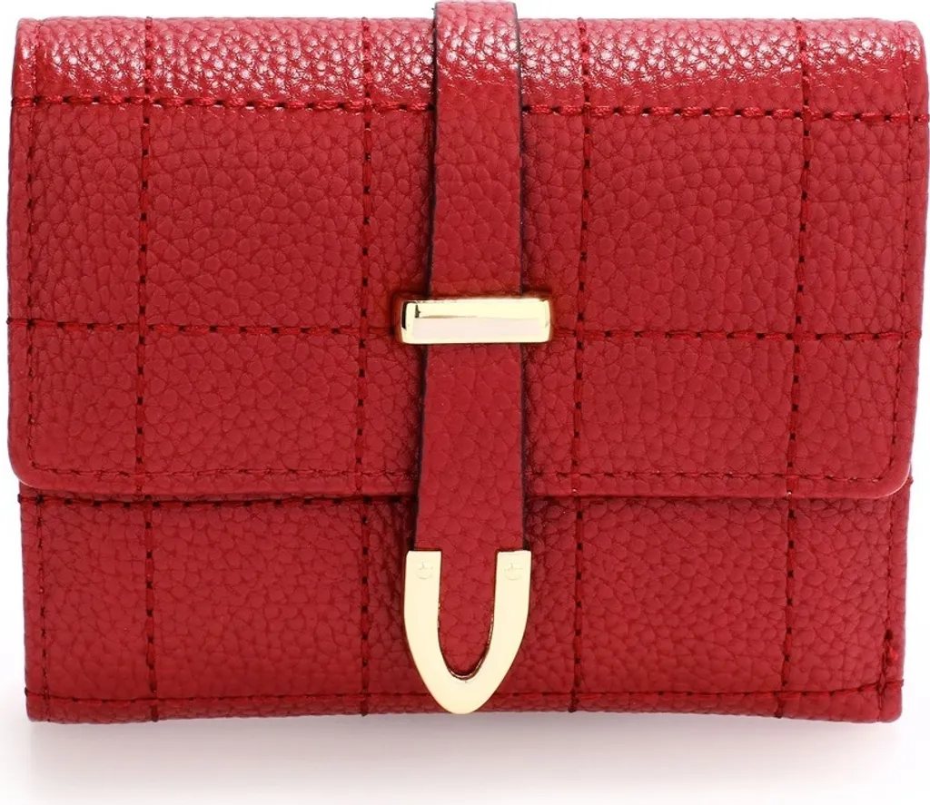 Portafoglio Donna Edna Rosso KP4533: Accessorio Glamour in Pelle