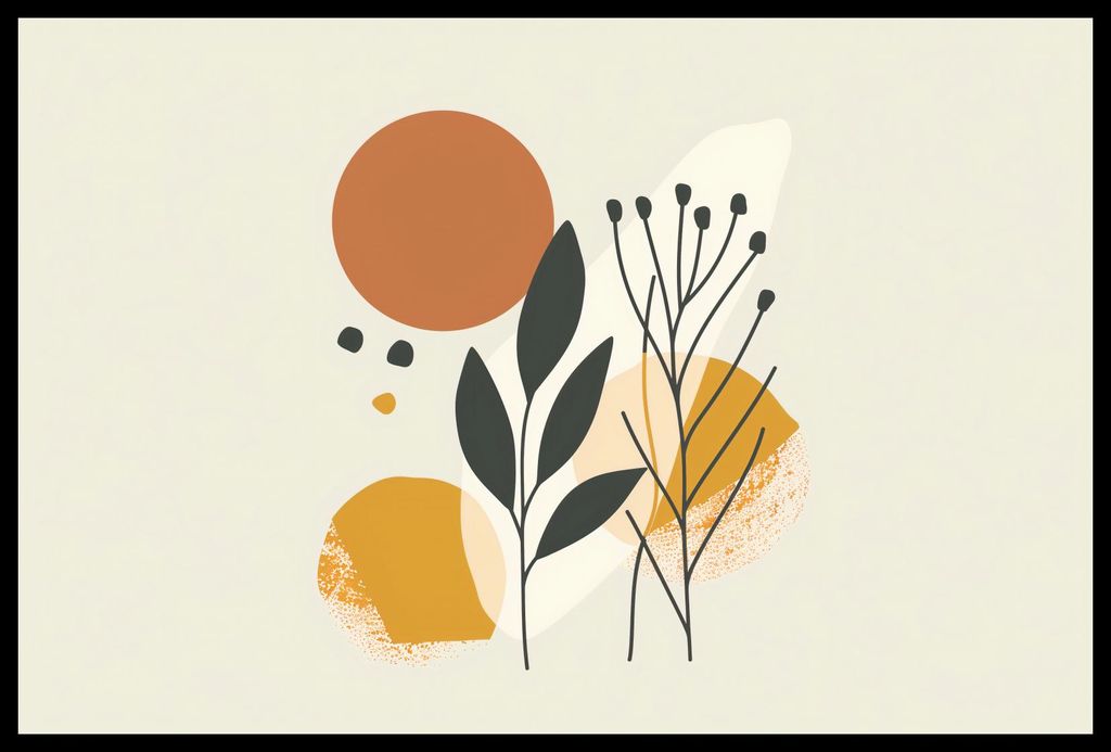 Plakat 60x40cm Botanische Druck