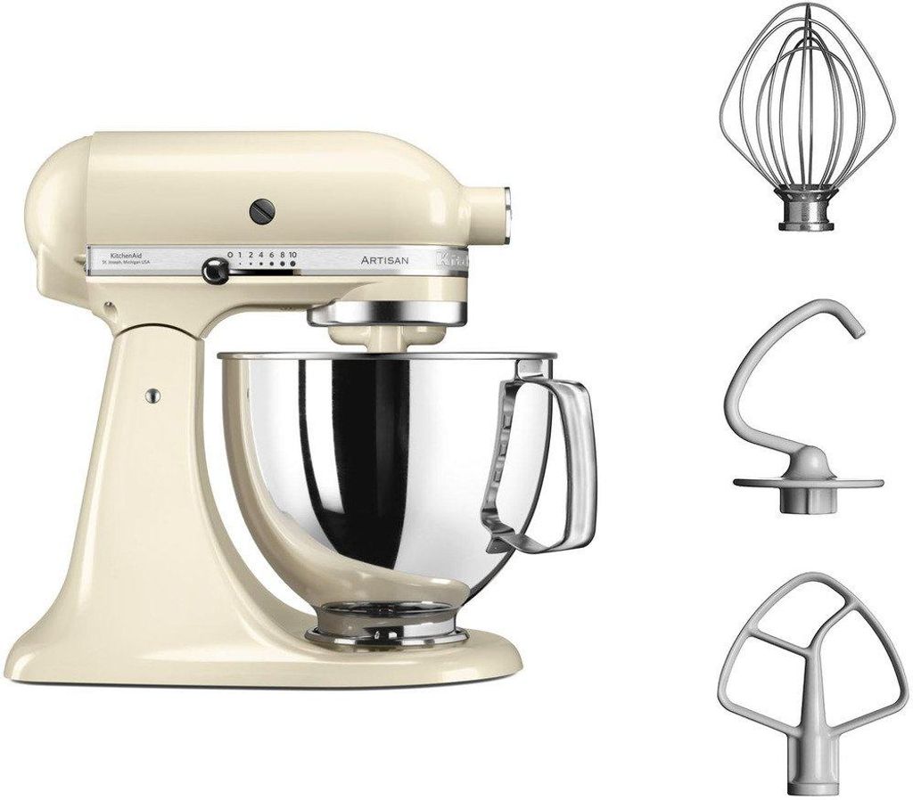 KitchenAid 5KSM125EAC Artisan keukenmachine, kleur: amandel Productafbeelding 