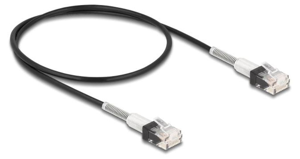 Delock RJ45 Netzwerkkabel mit doppeltem Knickschutz Cat.6A