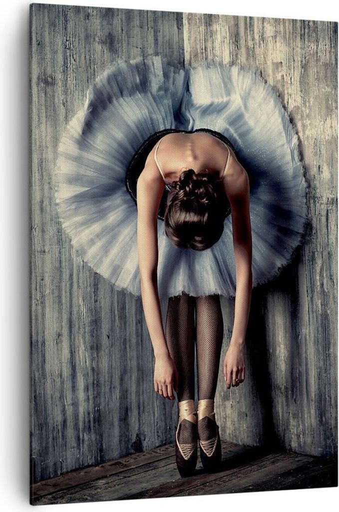 Bild auf Leinwand - Leinwandbild - Einteilig - Ballerina Ballett Tanz - 70x100cm - Wand Bild - Wanddeko - Wandbilder - Leinwanddruck - Wanddekorati...