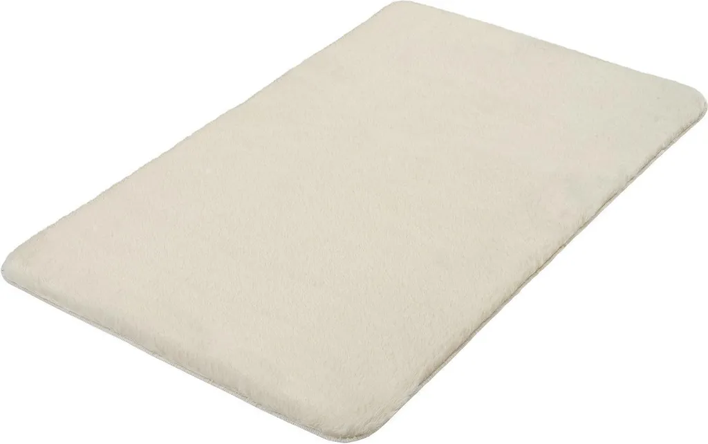 Tapis de douche rectangulaire beige grand format en coton doux - 2