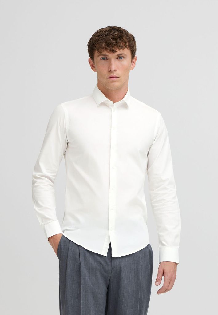 CASUAL FRIDAY CFPalle Slim Fit Shirt Herren Business Hemd Herrenhemd unifarben mit Kentkragen