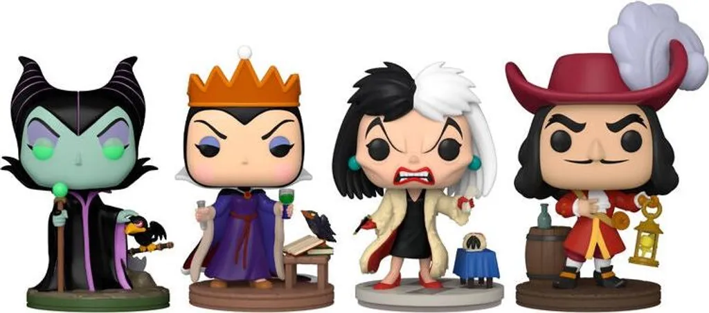 Set de 4 figurines Disney Villains POP pour collectionneurs et fans